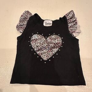 Designer From Denny’s! Random Hearts-  Black Top
